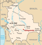 Vallegrande map Bolivia